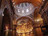 Ecuador Quito 04-04 Old Quito La Compana de Jesus Gold Altar Seven tons of gold supposedly ended up on the ceiling, walls, and altars of La Compania de Jesus, which was built by the Jesuits between 1605 and 1650. The Church of The Compania of Jesus in Quito has been catalogued by UNESCO among the hundred most important World Heritage Site Monuments in the world.